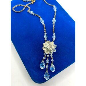 Antique Art Deco Rock Crystal Pendant Necklace – Made in Germany – 1920s